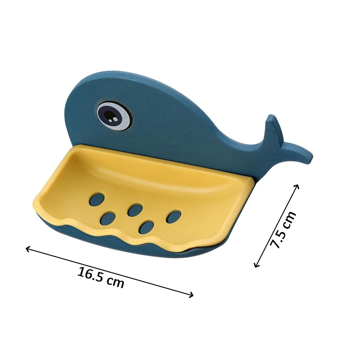 Pack Of 2 | Self Draining Fish Shape Adhesive Waterproof Soap Tray