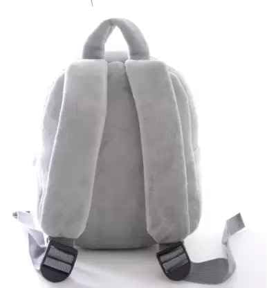 10L Cute Cat Velvet Plush Backpack: Cartoon Animal School Bag for Kids