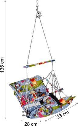 Cotton Swing for Kids | Washable 1-3 Years with Safety Belt Home Garden