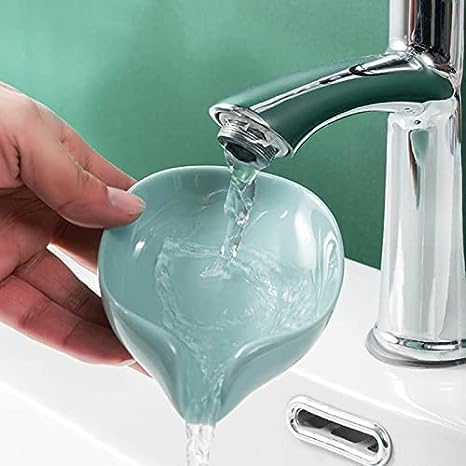 Pack of 2 Self-Draining Soap Dish Holders for Bathroom & Kitchen
