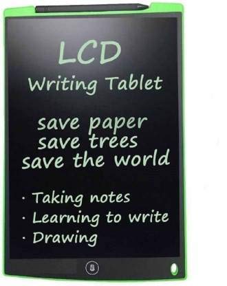 LCD Writing Tablet Drawing Board Erase Slate Pad Electronic Blackboard with NOTEPAD (Multi Color) with Water book