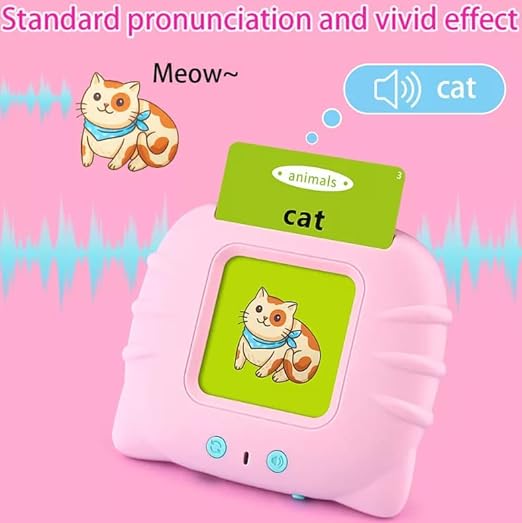 Preschool Learning Toys Early Educational Intelligent Electric Kids Language Card Reader Words Reading Learning Words Study Toys Game for Kids.(Multicolor) Pack of 1.