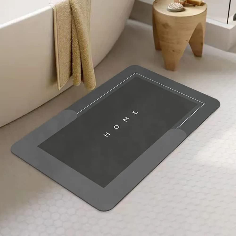 Super Absorbent Bathroom Doormat - Anti Slip, Quick Drying, Super Water Absorbent Foot Mat - 2Pc Oval & 1Pc Square Mat for Kitchen, Bathroom, Main Door, Rainy Season Non-Slip Doormat