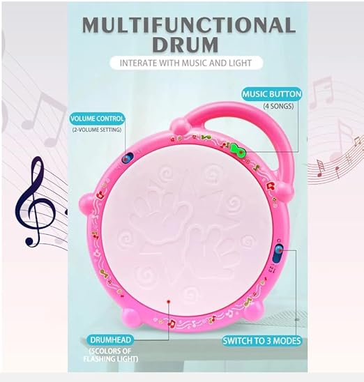 Electronic Flash Drum for Kids with Sticks