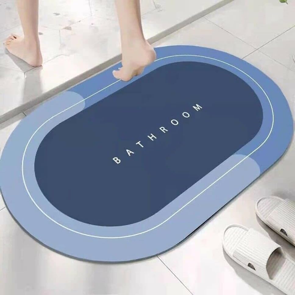 Pack Of 4 | Super Absorbent Bathmat Quick Drying & Water Absorbing Bathroom Carpet Cushion Mat For Home, Kitchen, Office. Size(60x40 CM) Weight(390 GM)
