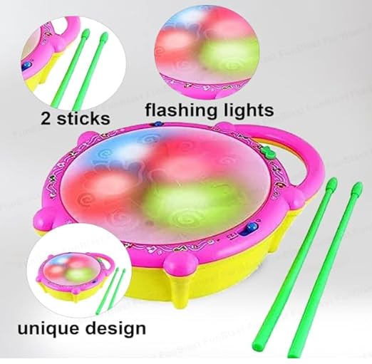 Electronic Flash Drum for Kids with Sticks
