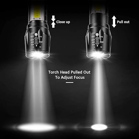 2 in 1 Flashlight Rechargeable USB Torch