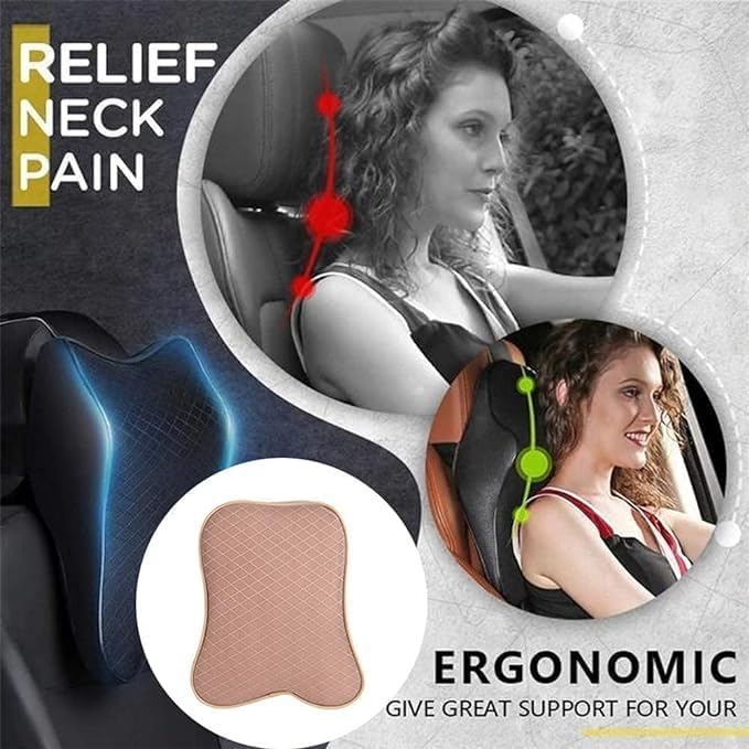 Memory Foam Neck Pain Support Pillow:Ergonomic Car HeadRest