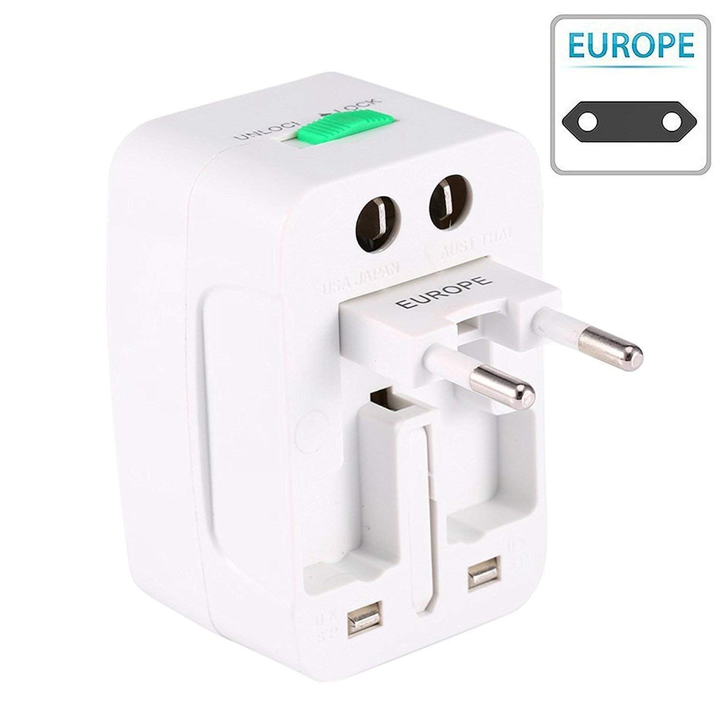 Universal Travel Power Plug Adapters: Surge Protector, All-in-One