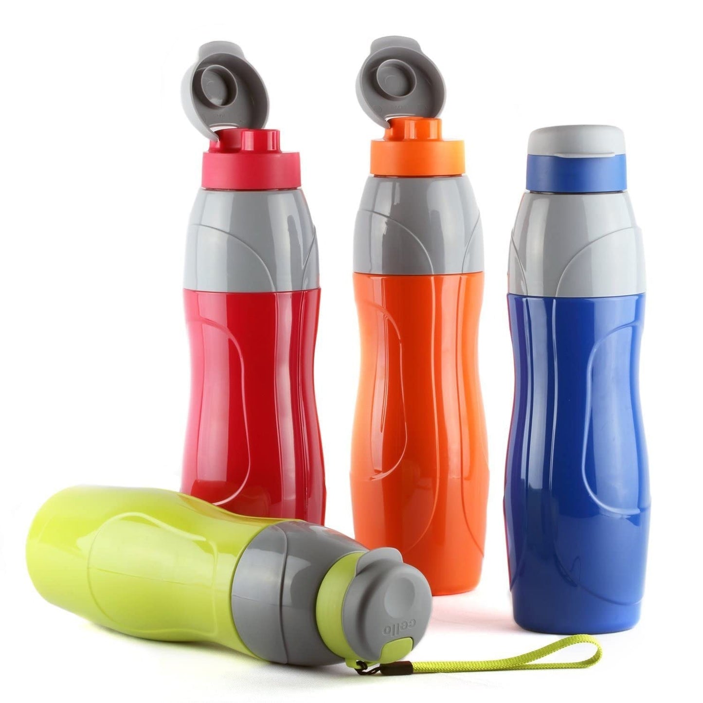 900 ml Set of 2 Plastic Water Bottle | Leak Proof & Handy and Durable | Assorted