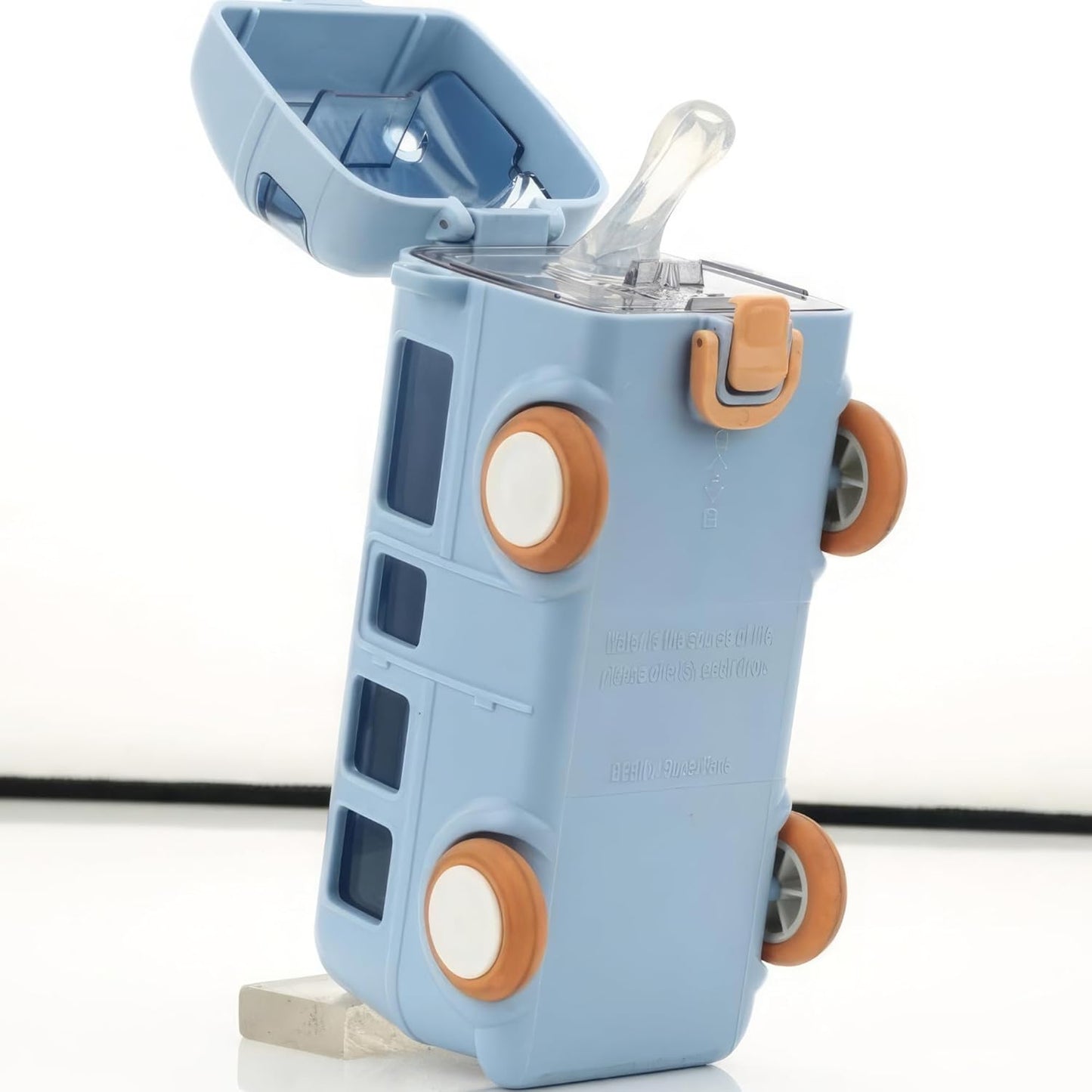 Bus Water Bottle for Kids:500ml,Leakproof with Strap and Straw