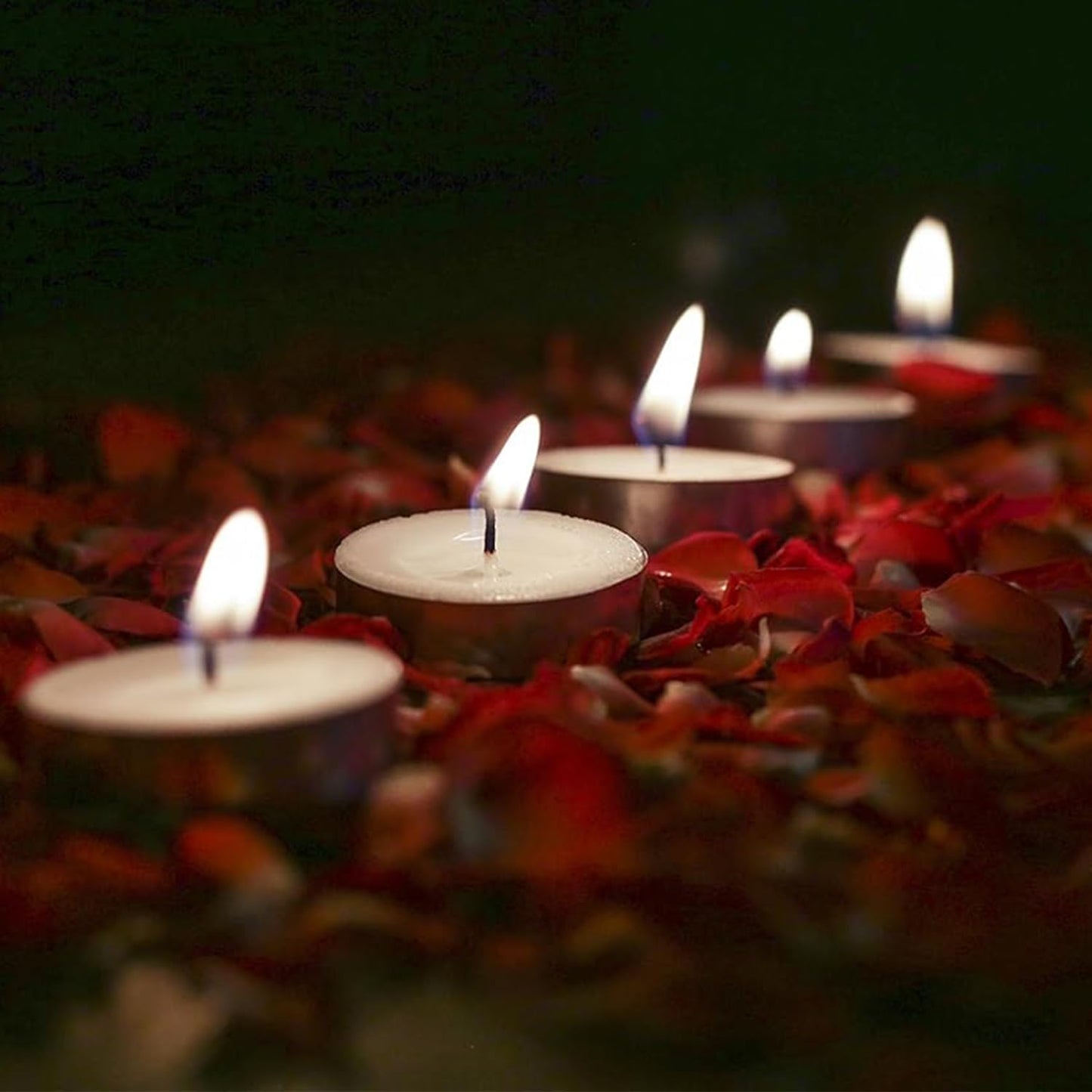 Wax Tealight Candles, 3-Hour Burn Time, Smokeless, No Residue (Set of 50, Unscented)
