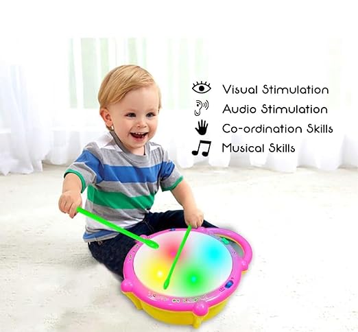 Electronic Flash Drum for Kids with Sticks