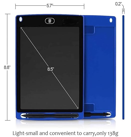 LCD Writing Tablet Drawing Board Erase Slate Pad Electronic Blackboard with NOTEPAD (Multi Color) with Water book