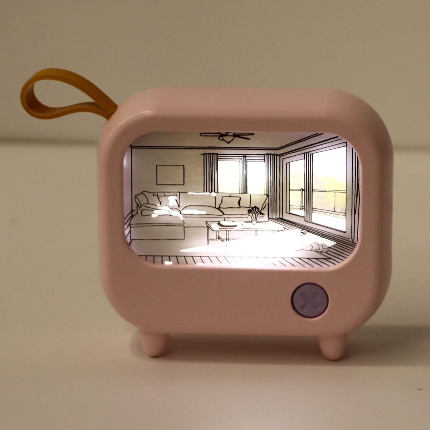 LED Light Painting: Japan Anime Seaside Nightlight with Plastic Frame+