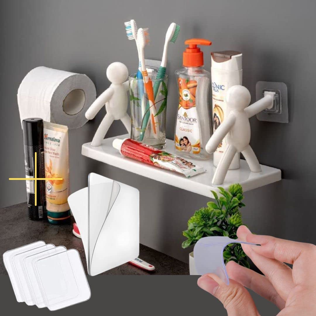 Multipurpose Wall Mounted Shelf with Strong Adhesive Sticker