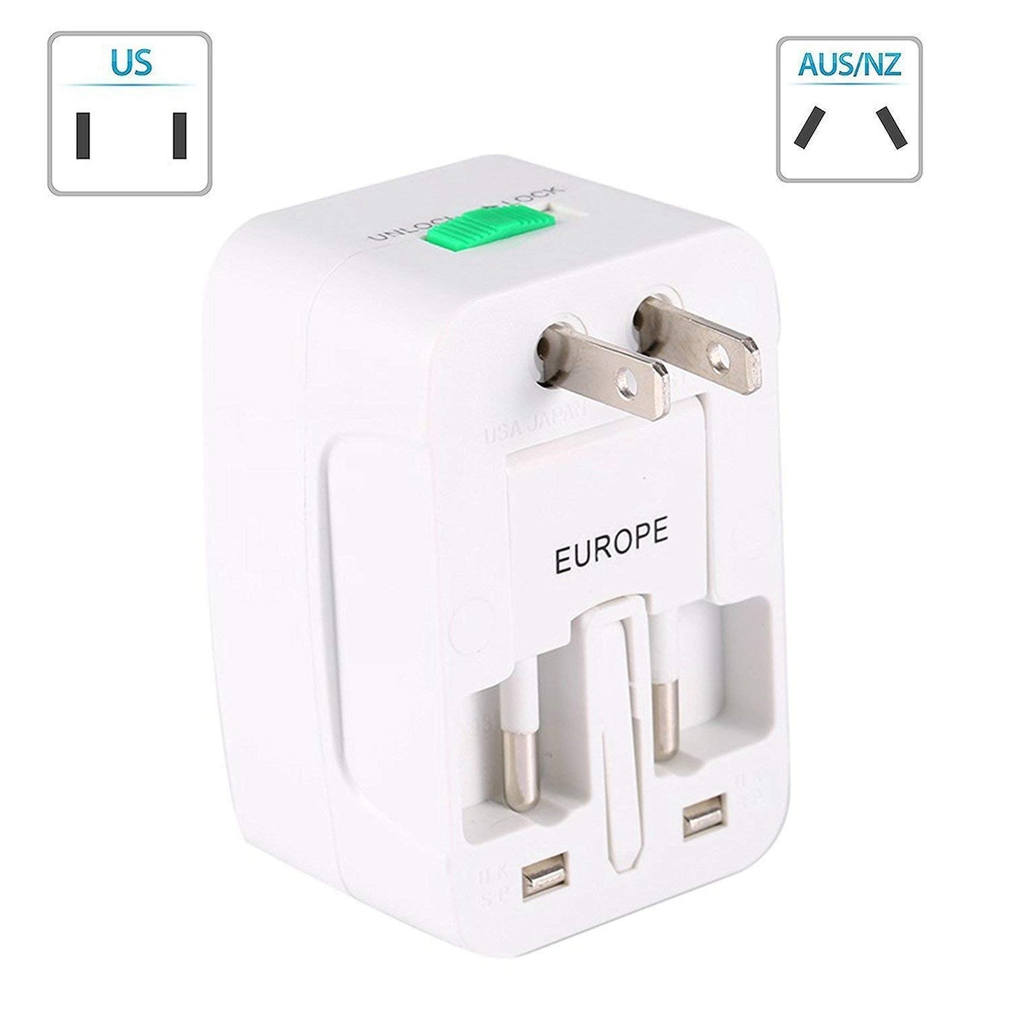 Universal Travel Power Plug Adapters: Surge Protector, All-in-One