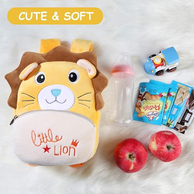 Kids School Bag for Boys and Girls, Cute Soft Plush Preschool Animal Cartoon Mini Backpack Little kids bags for 2-5 years