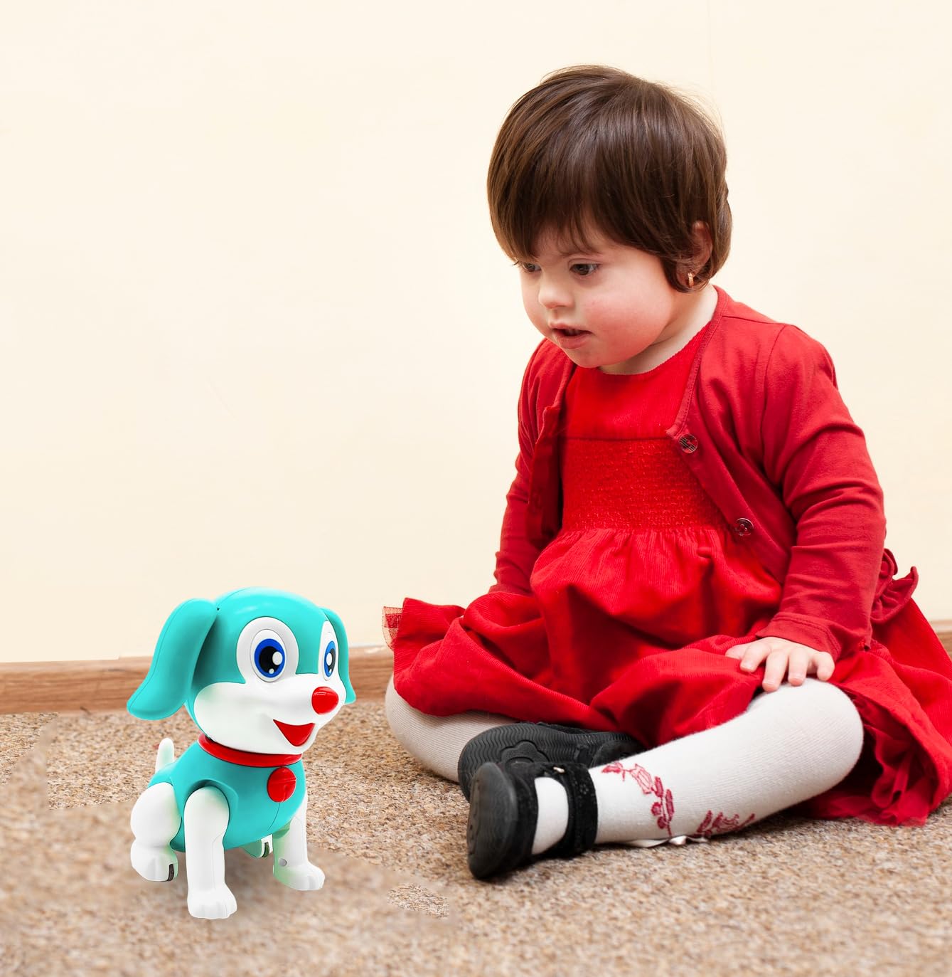 Musical Dog Toy – Safe Plastic, Lights, Spinning, and Dancing for Kids