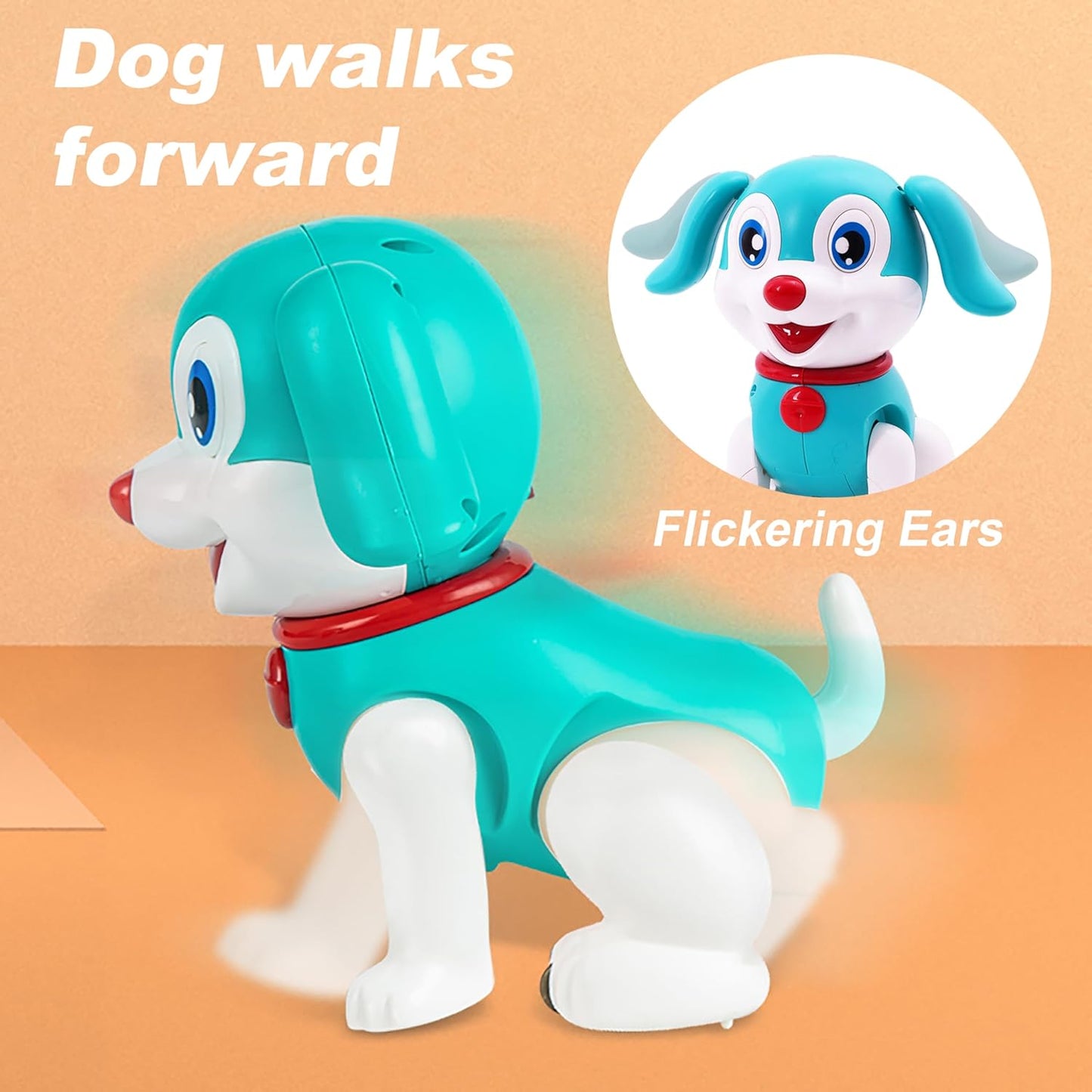 Musical Dog Toy – Safe Plastic, Lights, Spinning, and Dancing for Kids