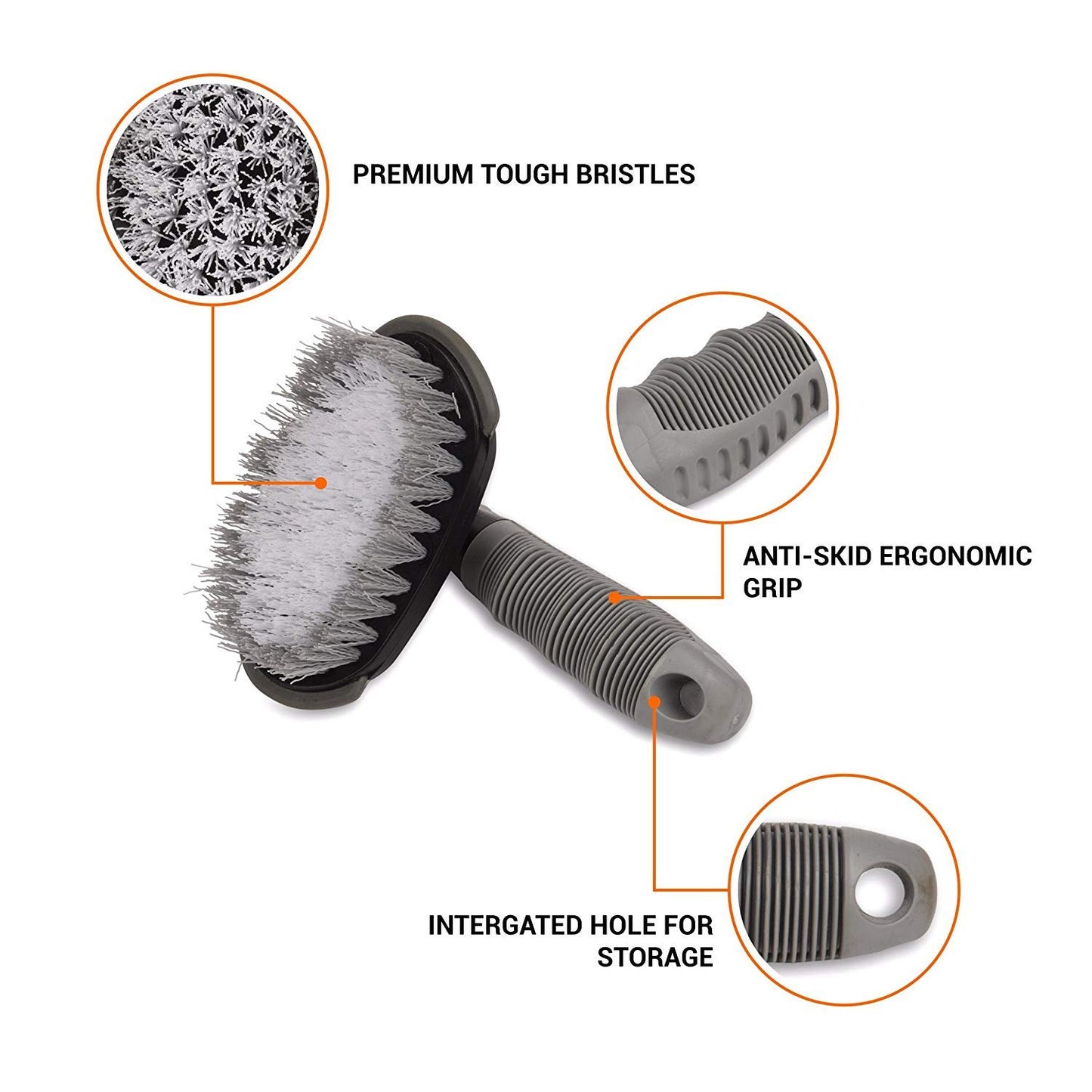 Tire Cleaning Brush For Cleaning Car Wheel Hub - 2 Pcs