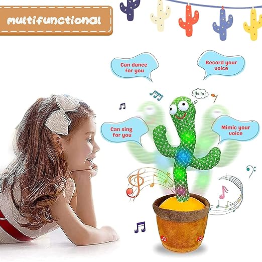 Dancing Cactus Toy, Cactus Musical Baby Toys|Toy for Home Decoration and Children Playing
