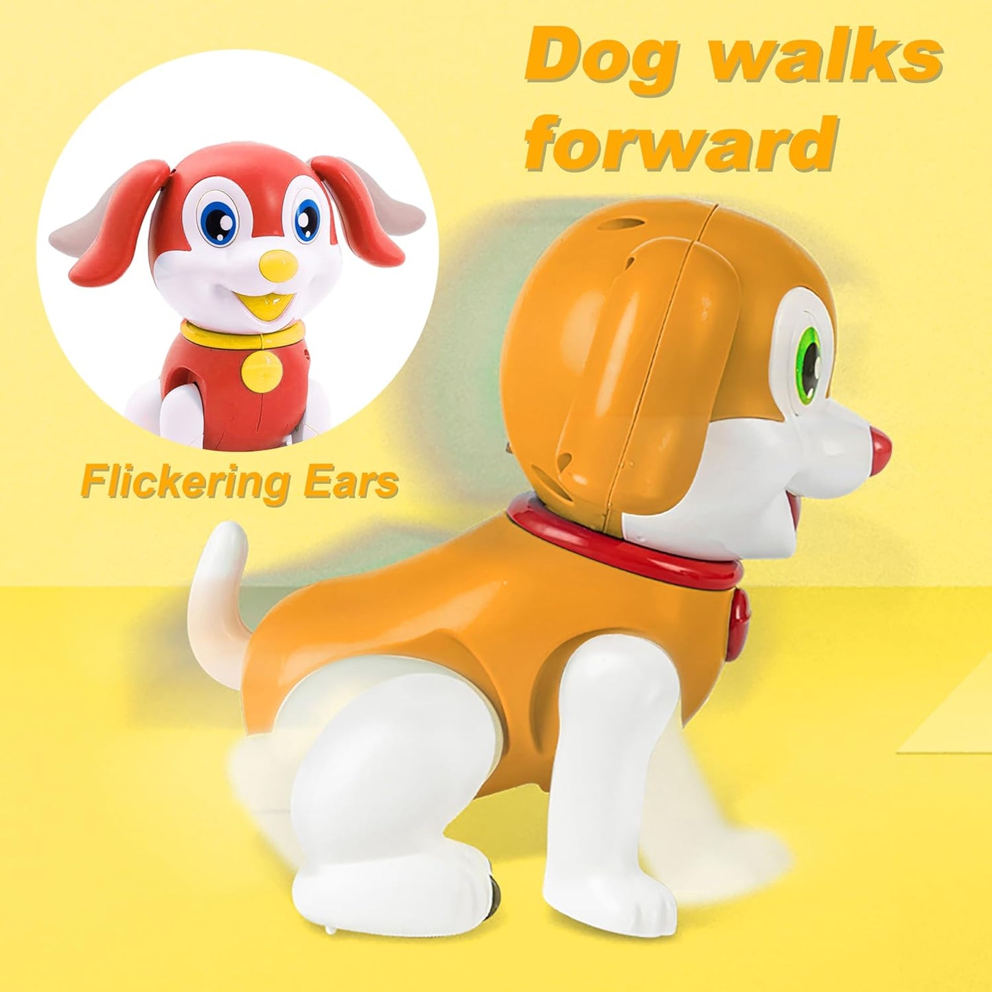Musical Dog Toy – Safe Plastic, Lights, Spinning, and Dancing for Kids