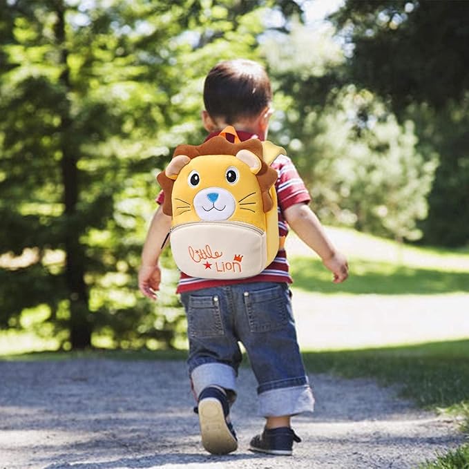Kids School Bag for Boys and Girls, Cute Soft Plush Preschool Animal Cartoon Mini Backpack Little kids bags for 2-5 years