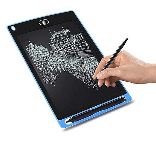 LCD Writing Tablet Drawing Board Erase Slate Pad Electronic Blackboard with NOTEPAD (Multi Color) with Water book