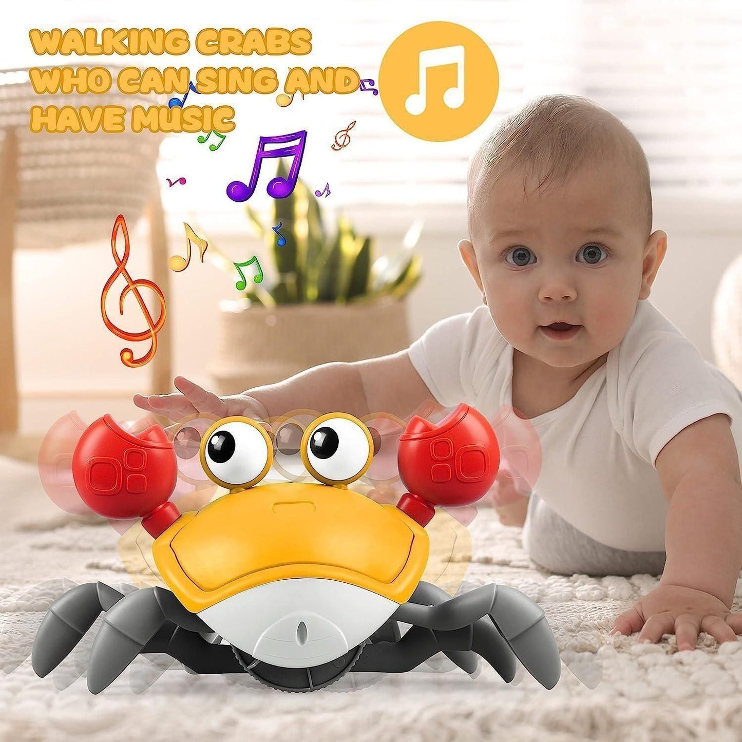 Dancing Crawling Baby Crab Toy – Interactive Tummy Time Learning for Kids
