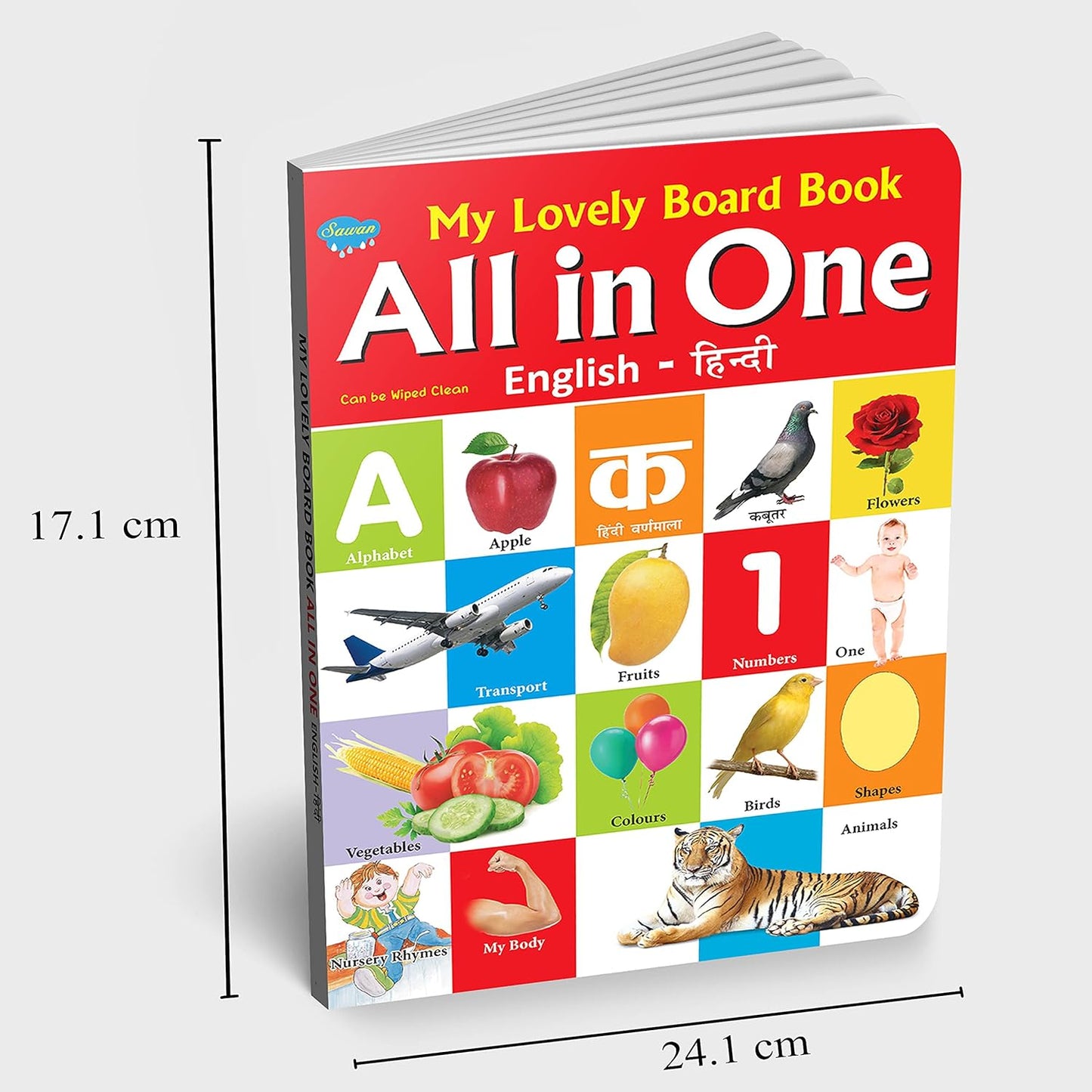 Picture Book All In One Board Book English-Hindi By Sawan