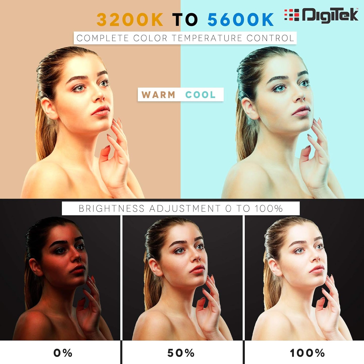 10" Professional LED Ring Light with Tripod Stand | 3 Color Modes