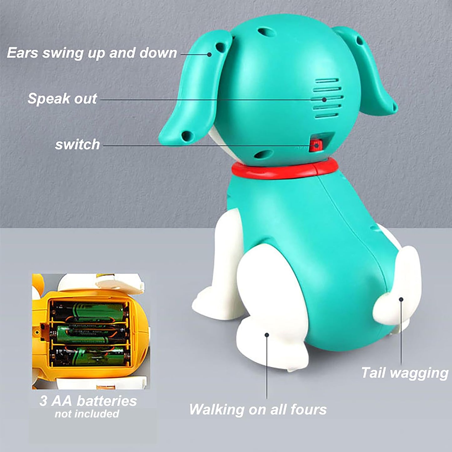 Musical Dog Toy – Safe Plastic, Lights, Spinning, and Dancing for Kids