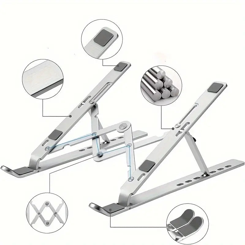 Laptop Stand, Adjustable Aluminum Laptop Computer Stand Tablet Stand ,Ergonomic Foldable Portable Desktop Holder Compatible for all laptops