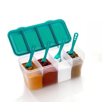 Food Container 4 in 1 Transparent - (2 Pc)