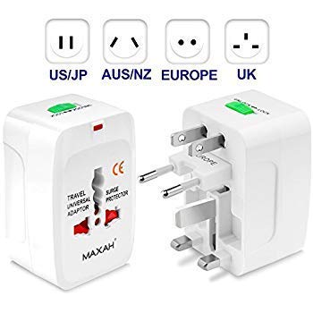 Universal Travel Power Plug Adapters: Surge Protector, All-in-One