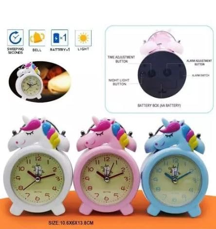 Combo Pack of 2: Cartoon LED Lamps with Alarm Clock & Pencil Sharpener