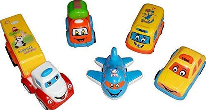 Automobile Unbreakable Pull Back Toy Vehicles | Set of 5 - Multicolor