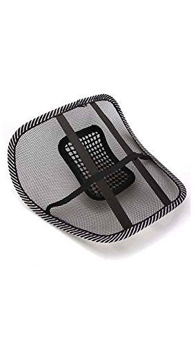 Nylon Car Seat Chair Back Lumbar Support: Mesh Ventilate Cushion Pad