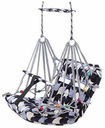 Cotton Swing for Kids | Washable 1-3 Years with Safety Belt Home Garden