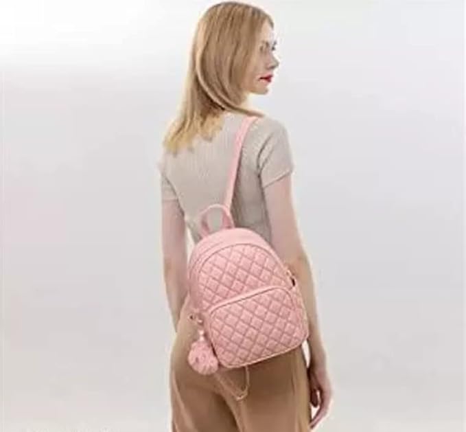 Small 10L Backpack combo for girls latest | hand bag for women latest | (Color - Peach )