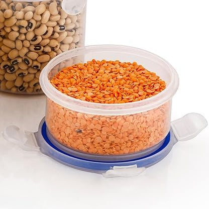 Plastic Airtight Food Storage Containers with Leak Proof Locking Lid Storage container Set of 5 (110 ml,160 ml,210 ml,400 ml,500 ml)