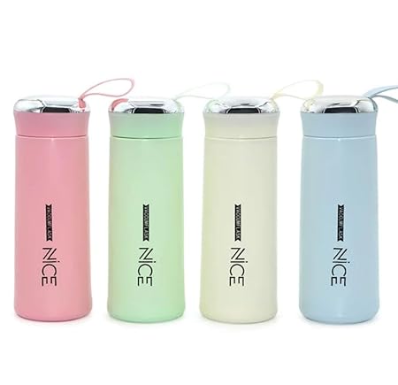 500ml Nice Print Glass Water Bottle - 4 Pc