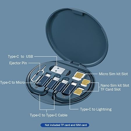 60W USB Fast Charging Travel Data Cable Set