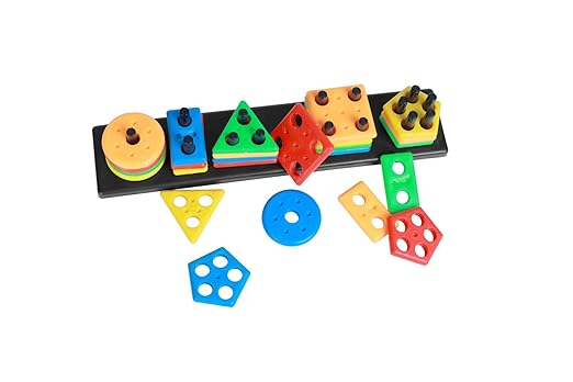 Geometric Stacker Shape Sorter Blocks