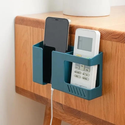 Wall Mountable Remote & Mobile Holder - 4 Pc (Multi Color)