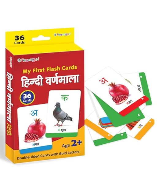 My First Hindi Varnmala Flash Cards 36 Cards - Multicolour