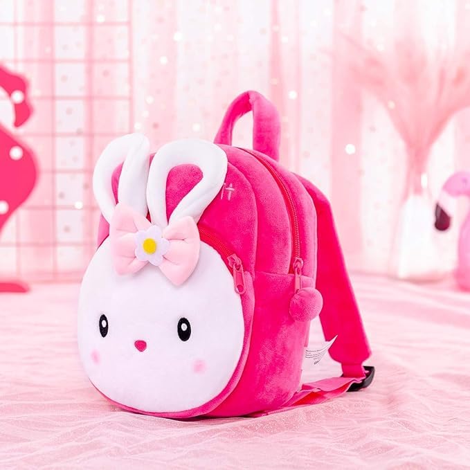 Rabbit Kids School Bag:Soft Plush Backpacks for Boys & Girls