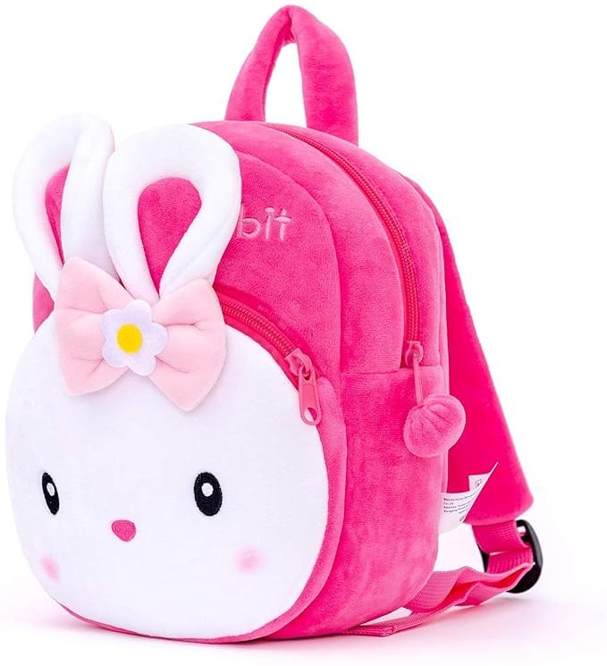 Rabbit Kids School Bag:Soft Plush Backpacks for Boys & Girls