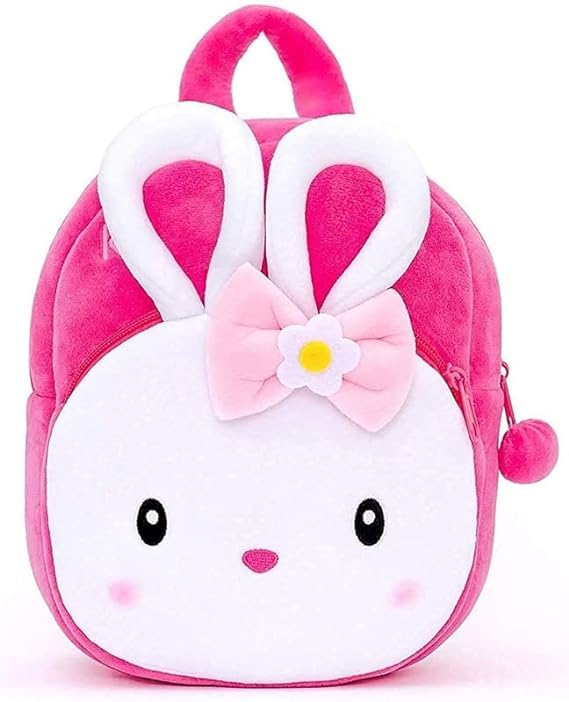 Rabbit Kids School Bag:Soft Plush Backpacks for Boys & Girls